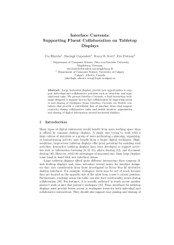 Interface Currents: Supporting Fluent Collaboration on Tabletop