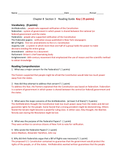 Chapter 8 Section 3 Reading Guide Key ( 25 points) Vocabulary (9