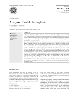 Analysis of sickle hemoglobin