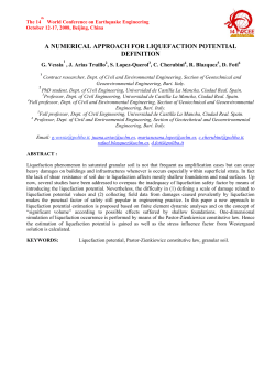 a numerical approach for liquefaction potential definition