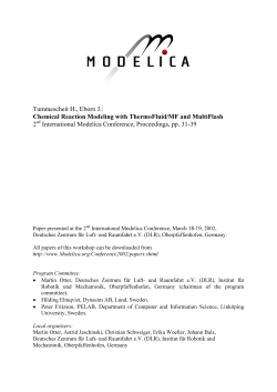 Chemical Reaction Modeling with ThermoFluid/MF and MultiFlash