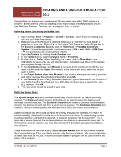 Creating and Using Buffers in arcgis 10.1