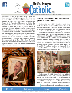 Jan 12, 2017 - Catholic Diocese of Memphis
