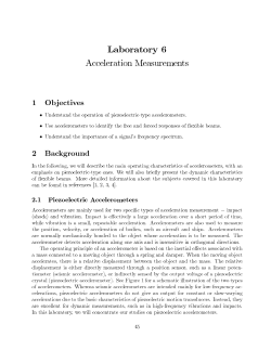 Acceleration Measurements