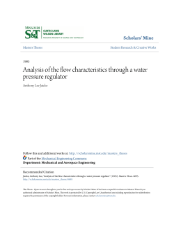 Analysis of the flow characteristics through a water pressure regulator