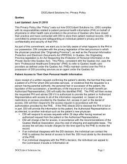 Quebec - DOCUdavit Solutions Inc.