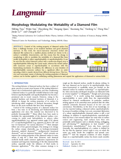 Morphology Modulating the Wettability of a Diamond Film