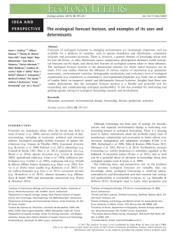 The ecological forecast horizon, and examples of its uses and