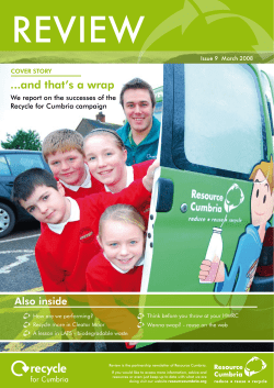 and that`s a wrap - Recycle for Cumbria