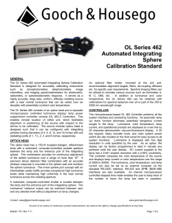 OL Series 462 Automated Integrating Sphere Calibration Standard