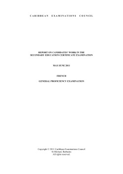 caribbeanexaminations coun ci l report on candidates` work in