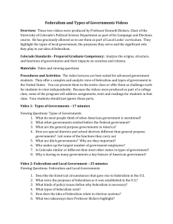 Federalism and Types of Governments Videos