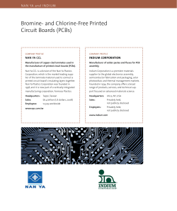 Bromine and chlorinefree Printed circuit Boards (PcBs)