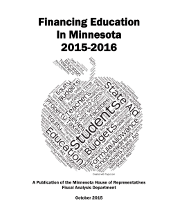 Financing Education In Minnesota 2015-2016