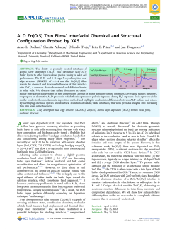 ALD Zn(O,S) Thin Films` Interfacial Chemical and