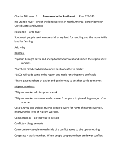 Chapter 10 Lesson 3 Resources in the Southwest Page 328