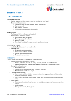 Core Knowledge Sequence UK: Science, Year 3
