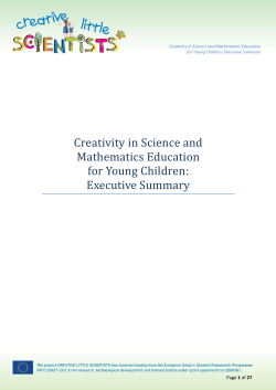 Creativity in Science and Mathematics Education for Young Children