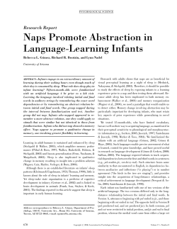 Naps Promote Abstraction in Language