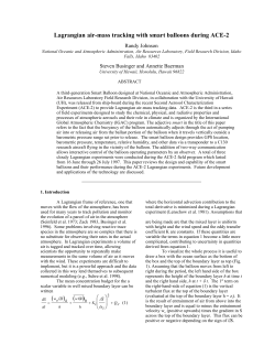 Lagrangian air-mass tracking with smart balloons during ACE-2