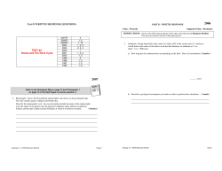 TEST #3: Rocks and The Rock Cycle Test #3 WRITTEN RESPONSE
