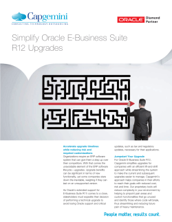 Simplify Oracle E-Business Suite R12 Upgrades