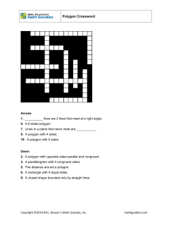 Polygon Crossword - Yukon Education Grade 6 Mathematics