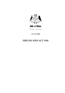 Fire Escapes Act 1950 - Isle of Man Legislation