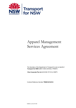 Apparel Management Services Agreement