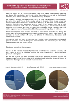 LinkedIn against its European competitors