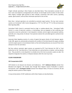 CLASS I RAILROADS - westvirginiarailplan.com