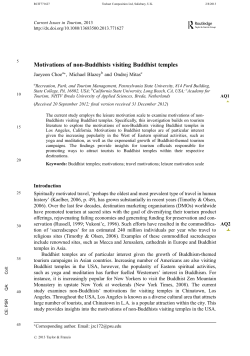 Motivations of non-Buddhists visiting Buddhist temples