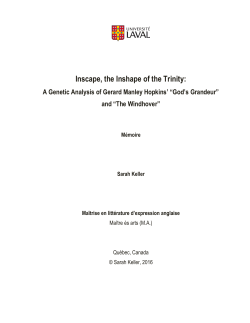 Inscape, the Inshape of the Trinity
