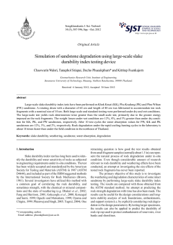 Simulation of sandstone degradation using large