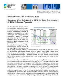 2014 Fourth Quarter Refinance Report