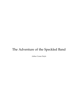 The Adventure of the Speckled Band - Sherlock