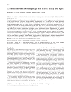 Acoustic estimates of mesopelagic fish: as clear as day and night?