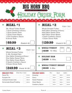Holiday Order Form