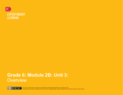 Grade 6: Module 2B: Unit 3