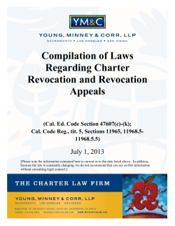 Charter Revocation and Revocation Appeals