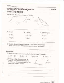 Area of Parallelograms