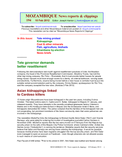 Mozambique 194 - Tete, kidnap, coal, agric
