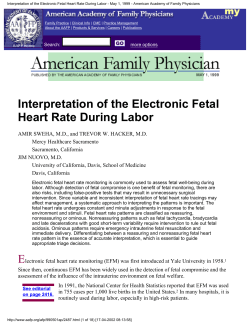 Interpretation of the Electronic Fetal Heart Rate