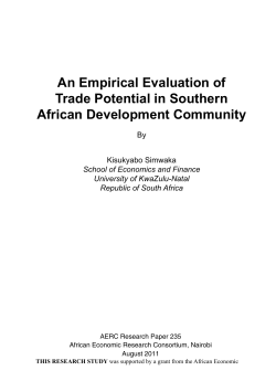 An Empirical Evaluation of Trade Potential in Southern African