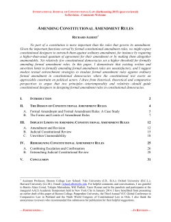 Amending Constitutional Amendment Rules