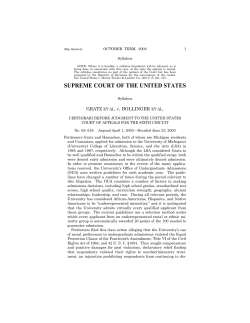 Gratz v. Bollinger - The Center for Individual Rights