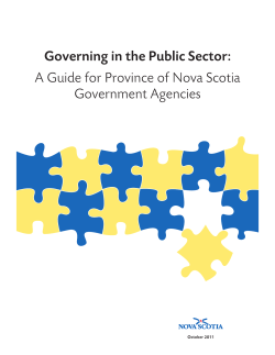 A Guide for Province of Nova Scotia Government Agencies