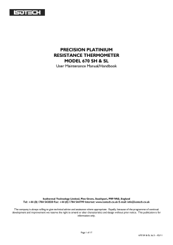 PRECISION PLATINIUM RESISTANCE THERMOMETER MODEL