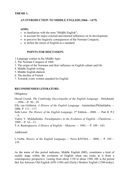 1 Introduction to the term "Middle" English
