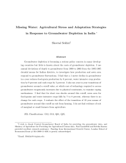Agricultural Stress and Adaptation Strategies in Response to